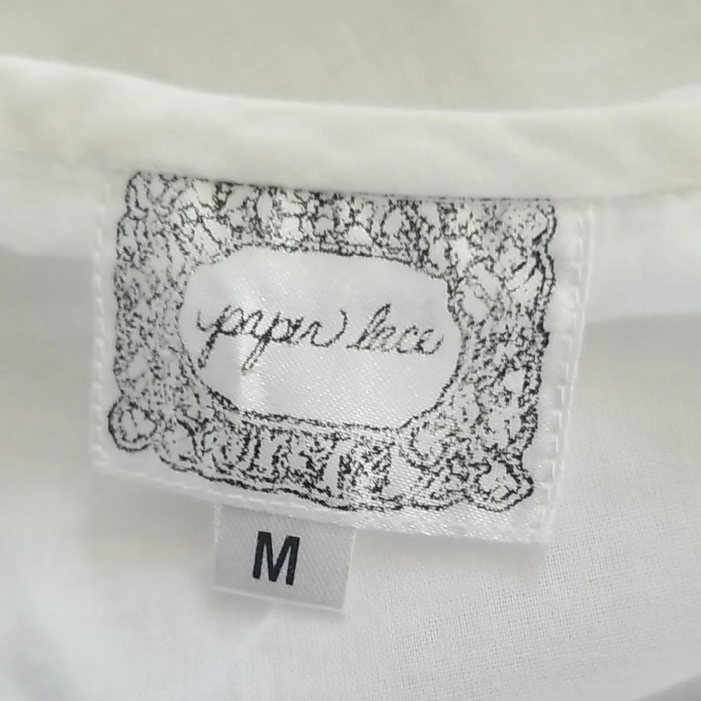 White Lace-Hem Sleeveless Women's Top - Picture 4 of 4